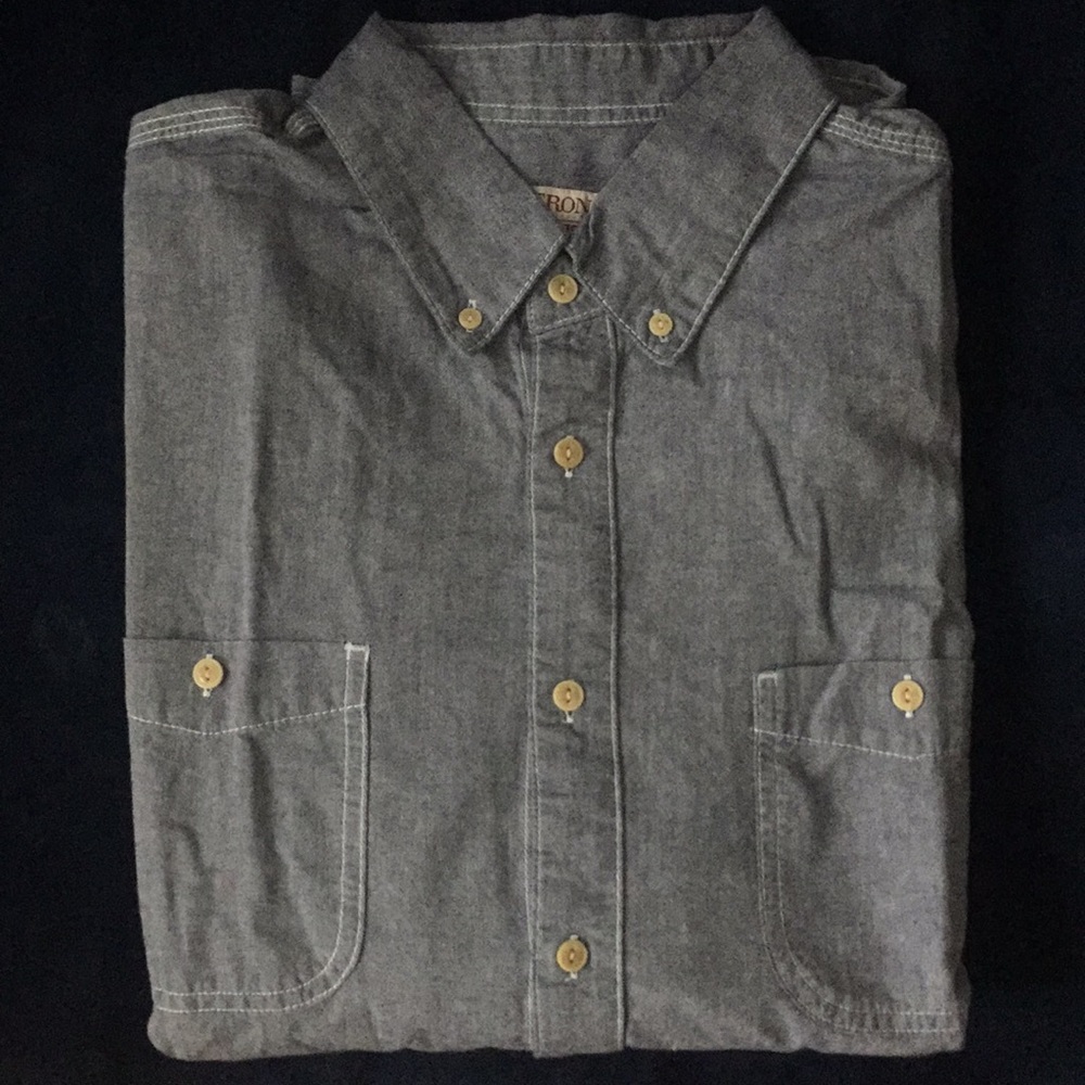Bluish gray Button down long-sleeve